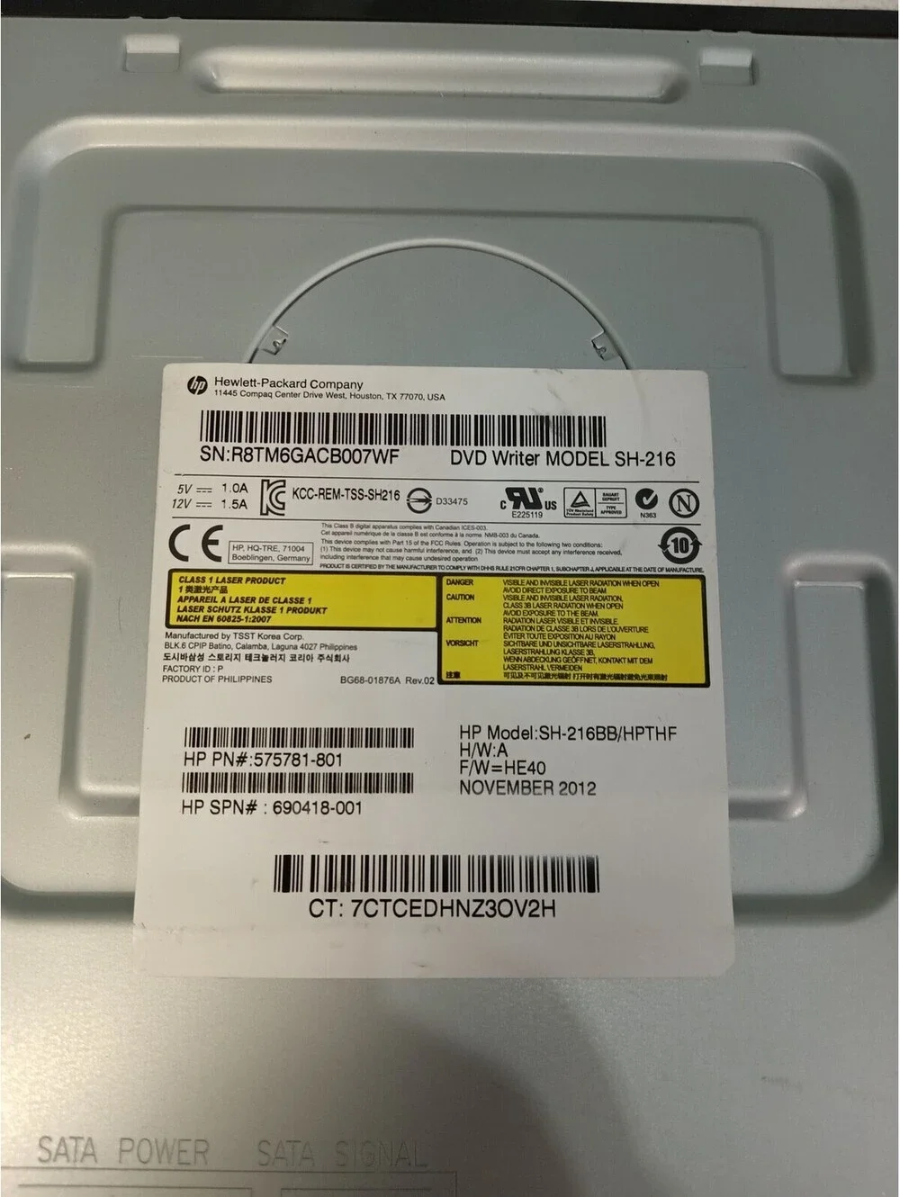 HP SH-216 DVD Writer SATA Internal Optical Drive Tested